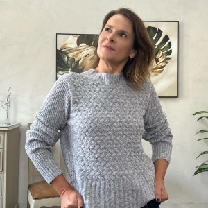 Tricot Emanuele Manga Longa - Cinza Mescla
