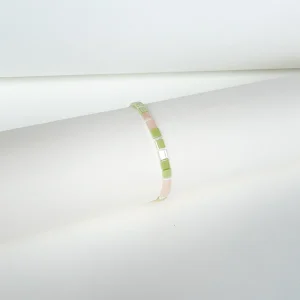 Pulseira iris verde rosa